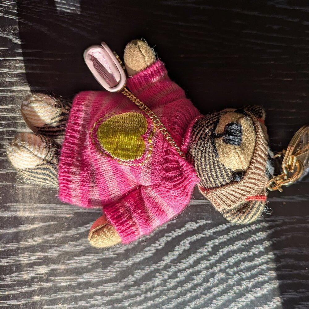 Burberry Keychain Thomas Bear With beanie and bag, holiday Gift Idea